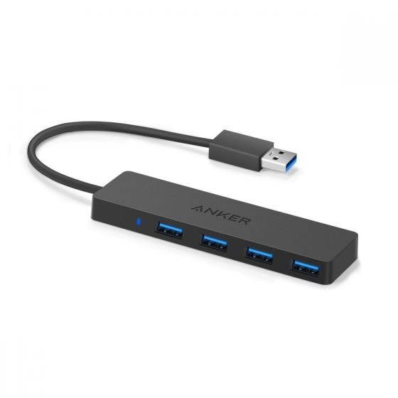 Anker Ultra Slim 3.0 USB Data Hub, 4 Ports - Black 