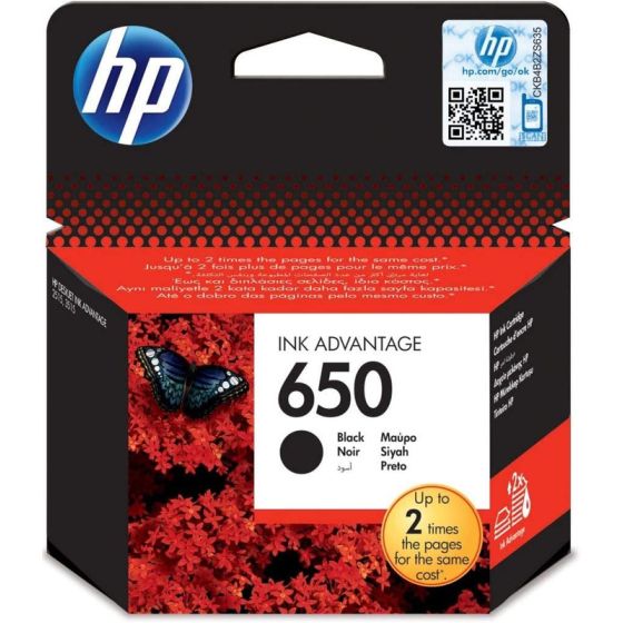 خرطوشة حبر اتش بي 650B، اسود - CZ101AE