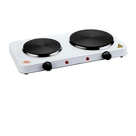 Akmy Electric Double Hot Plate, 2500 Watt, White - HP-001-D