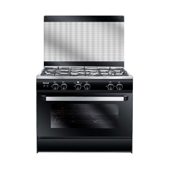 بوتجاز غاز يونيون اير يوني شيف، 5 شعلة، اسود - C68SB-DC-426-UCHEF2WAL
