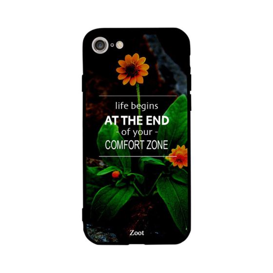 Life Begins At The End Of Your Comfort Zone Printed Back Cover for Apple iPhone 8