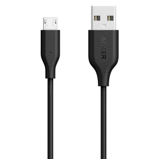 Anker Micro USB Charging and Data Transfer Cable, 3ft, Black - A8132H12
