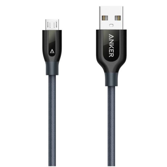 Anker PowerLine+ Micro USB Cable, 3ft, Grey - A8142HA1