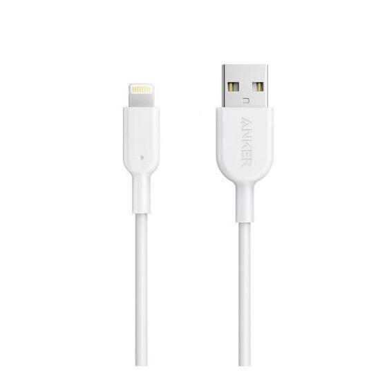 Anker USB Type-A to Lightning Charging Cable, 3ft, White - A8432H22