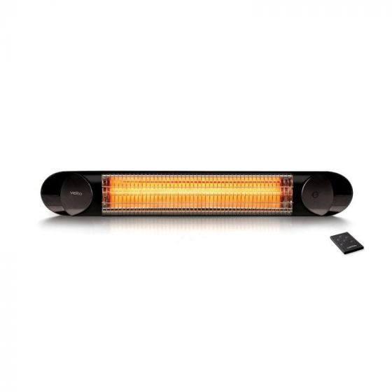 Veito Electric Wall Mounted Heater with Remote Control, 2500 Watt - Black