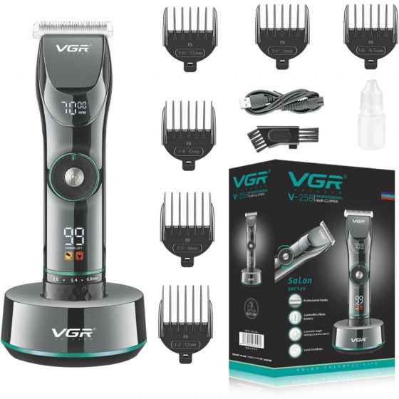 VGR Rechargeable Hair Clipper, Dry, Black - V-256