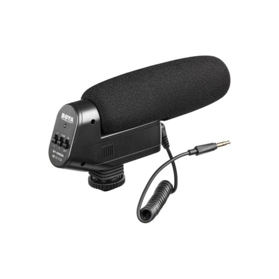 Boya BY-VM600 Cardioid Directional Condenser Microphone, Black - LU-D4782