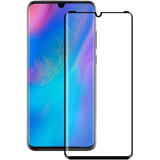 Tempered Glass Screen Protector for Huawei P30 Pro - Transparent with Black Frame