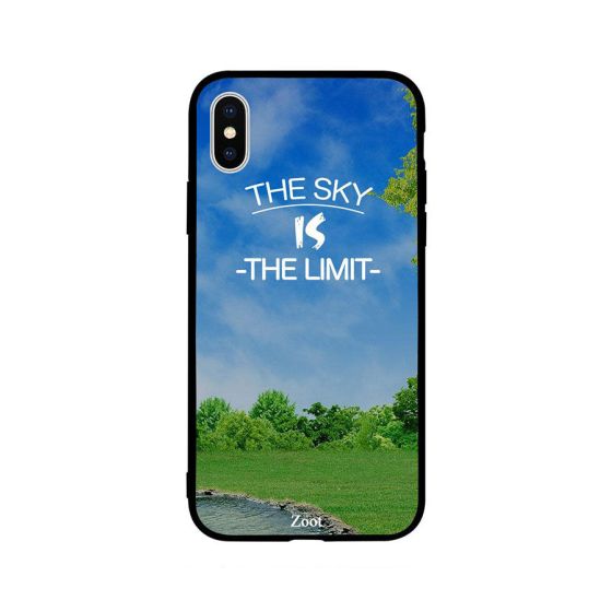 جراب ظهر بطبعة عبارة Sky Is The Limit لابل ايفون XS ماكس