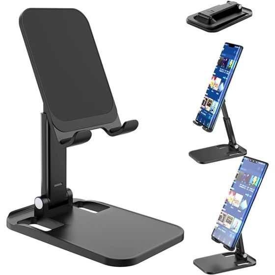 Mobile Phone Stand, Foldable Portable - Black