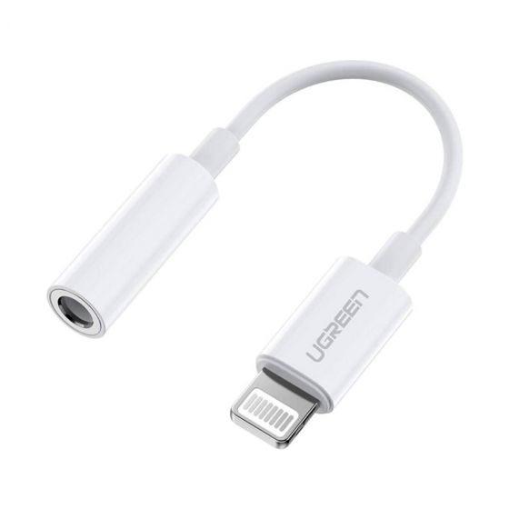 Ugreen lightning to 3.5mm Headphone Jack Adapter, White - 30759