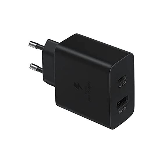 شاحن سامسونج، 35 وات، 2 منفذ USB، اسود - EP-TA220NBEGWW  