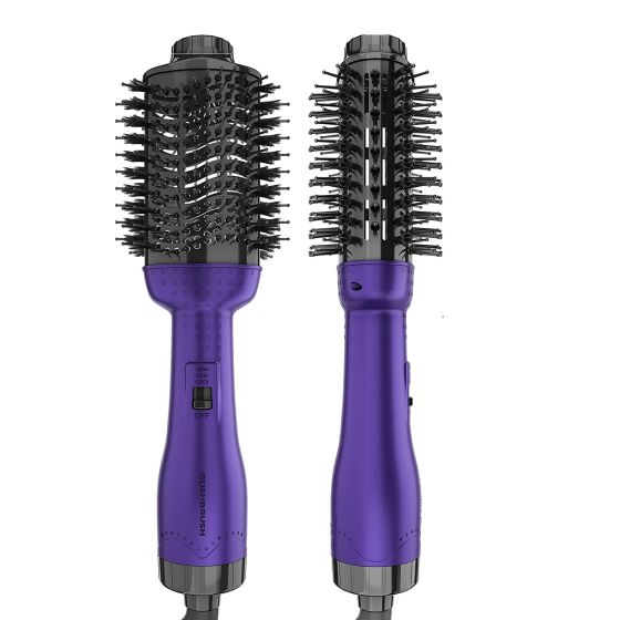 Rush Brush V2 Pro Hair Straightener Brush, 1300 Watt - Purple