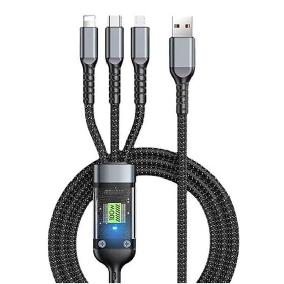 كابل شحن USB-A انكر، 100 وات، 1.2 متر، اسود - GA02