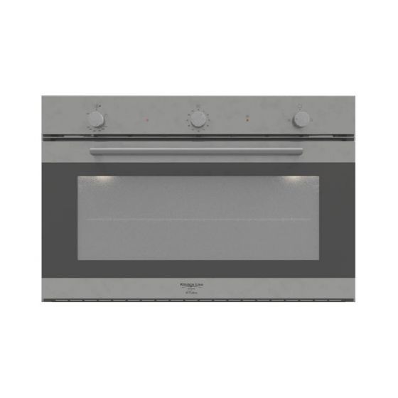 Kitchen Line Built-in Gas Oven, with Electric Grill, 90 Cm, 125 Liters, Black and Silver - FGE9V043AXN.UOCA.E