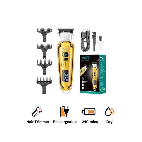 VGR Hair Trimmer, Dry, Gold - V-931