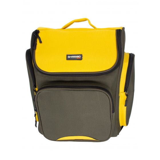 Gharibo Bags School Backpack For Kids, Modern Pattern - Yellow and Grey
