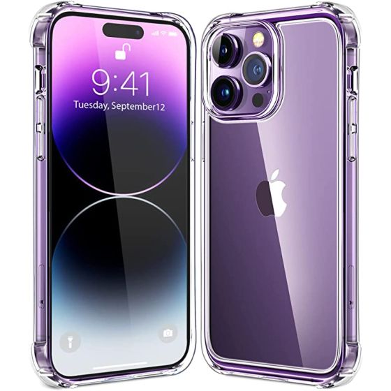 VISOZA iPhone 14 Pro Max Case | Clear Case for iPhone 14 Pro Max | Anti-Scratch | Shock Absorption | 2022 iPhone 6.7 inch Case | Reinforced Corner Protection Bumper | Crystal Clear