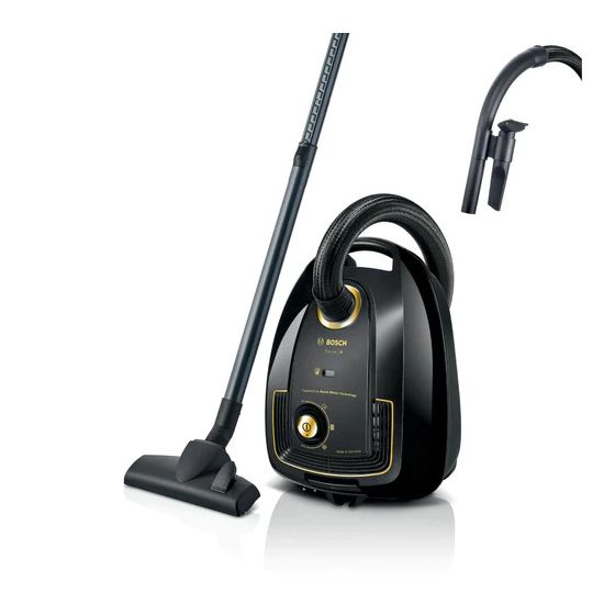 Bosch Series 4 Bagged Vacuum Cleaner, 2000 Watt, Black and Gold - BGL38GOLD