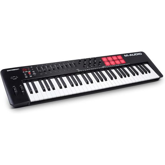 M-Audio Oxygen 61 MKV Keyboard Controller with Beat Pads - Black and White