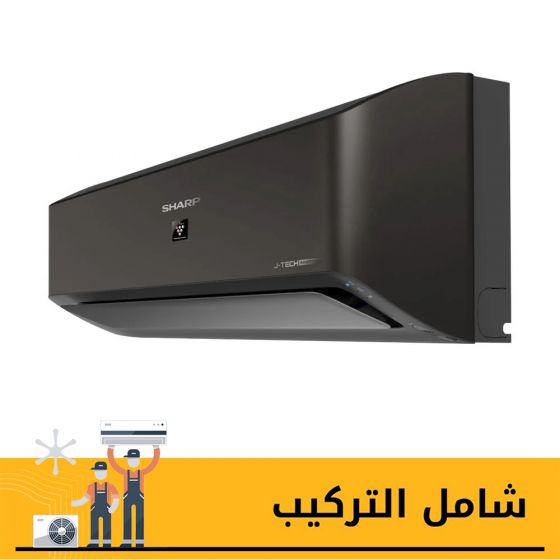 Sharp Split Plasmacluster Air Conditioner, 3 HP, Inverter, Cooling and Heating , Black - AY-XP24YHEB
