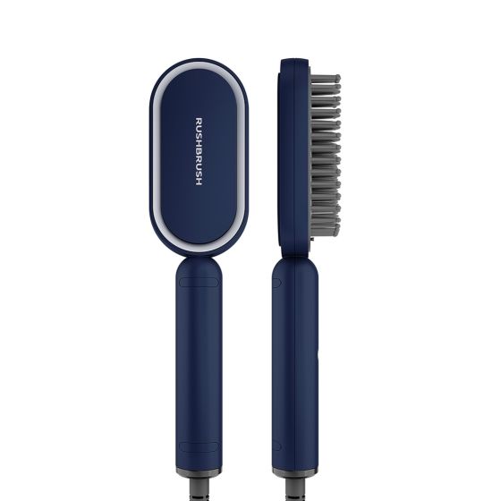 Rush Brush S3 LITE Hair Straightener Brush - Navy Blue