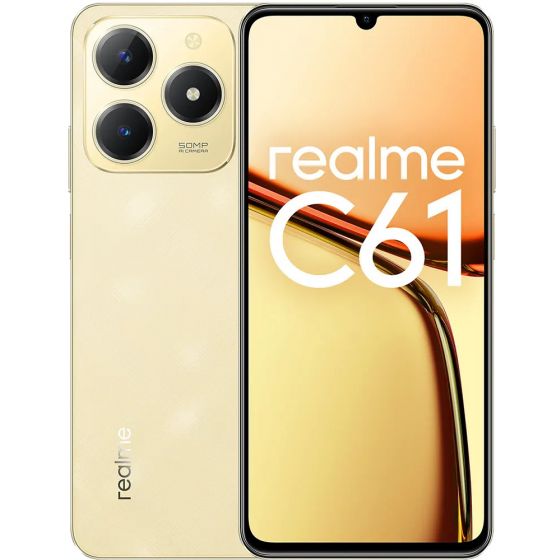 Realme C61, 128GB, 4GB RAM, 4G LTE, Dual SIM - Sparkle Gold