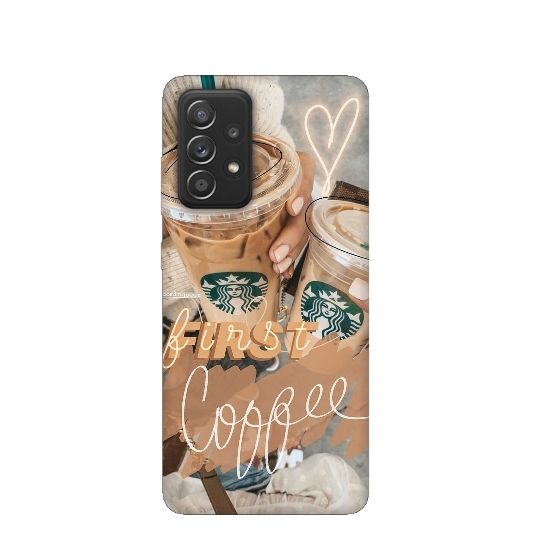 First Coffee Silicone Printed Back Cover for Samsung Galaxy A13 4G