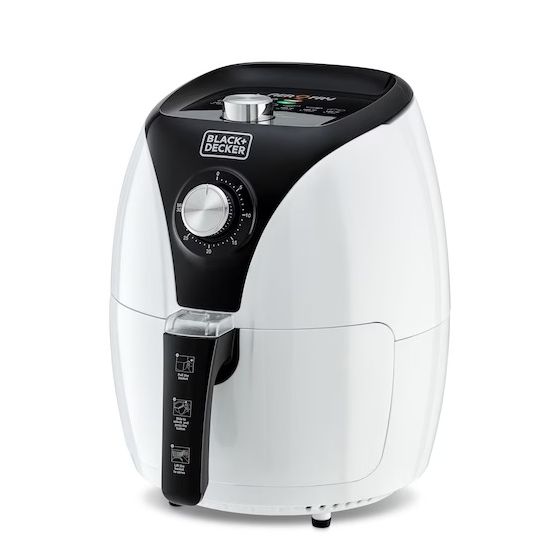 Black + Decker Air Fryer, 3.5 Liters, 1500 Watt, White - AF220-B5