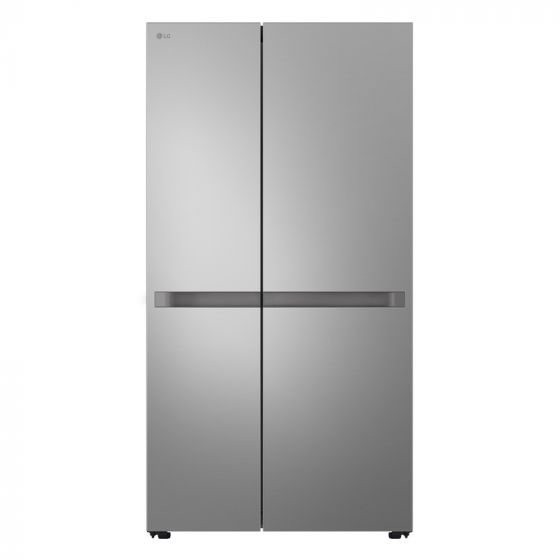 LG No-Frost Side By Side Refrigerator, 664 Liters, Inverter, Silver - GCB257KLJW