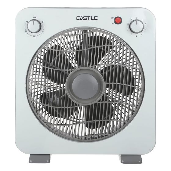 Castle Box Fan, 12 Inch, Grey - Fax 4012