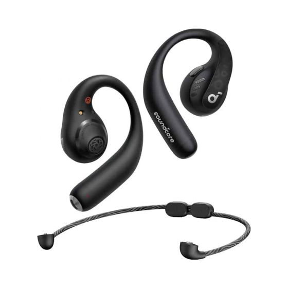 Anker Soundcore AeroFit Pro Earbuds with 4 Mics, Black - A3871H11