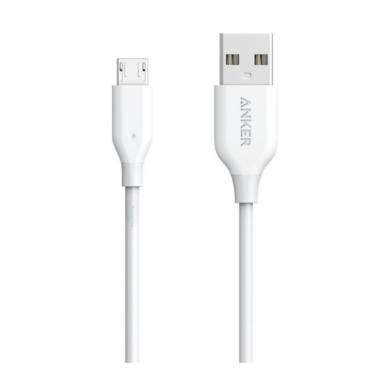 Anker PowerLine Micro USB Cable, 3ft, White - A8132H21
