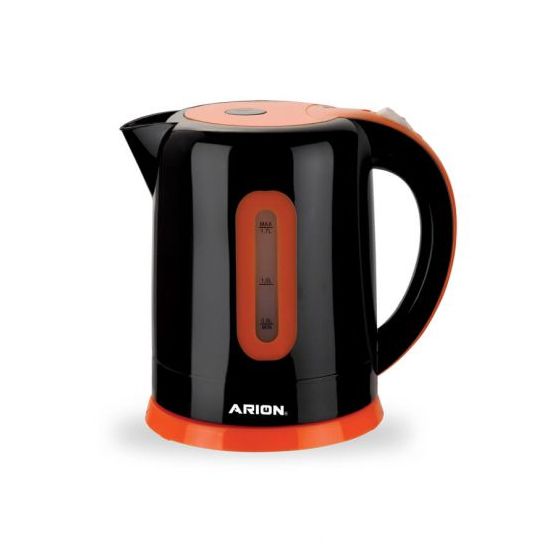 Arion Electric Kettle, 1.7 Liter, 2200 Watt, Black and Orange - AR-1727