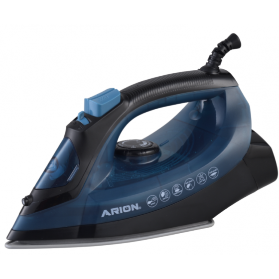 Arion Steam Iron, 2200 Watt, Black and Blue - AR-619
