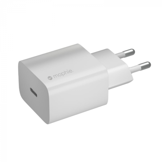 Mophie Wall Charger, 20 Watt, 1 USB-C Port - White