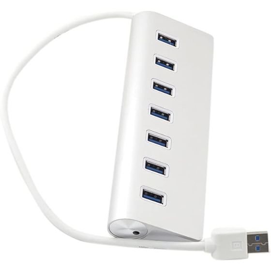 7 In 1 USB Hub , White - 500107931