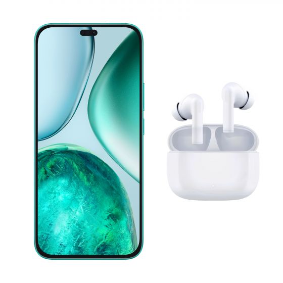 Honor X8C, 256GB, 8GB RAM, 4G LTE, Dual SIM - Marrs Green with Honor Choice X7 Lite Earbuds, ANC - White