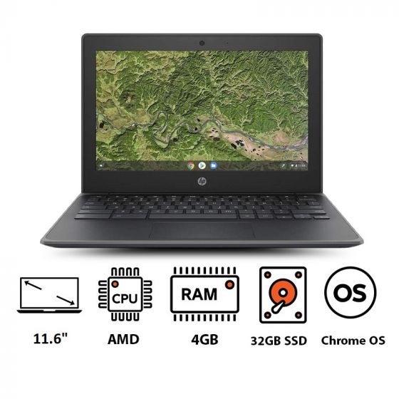 HP Chromebook 11A G8 Education Laptop, AMD A4-9120C, 11.6 Inch, 32GB SSD, 4GB RAM, AMD Radeon R4 Graphics, Chrome OS- Black