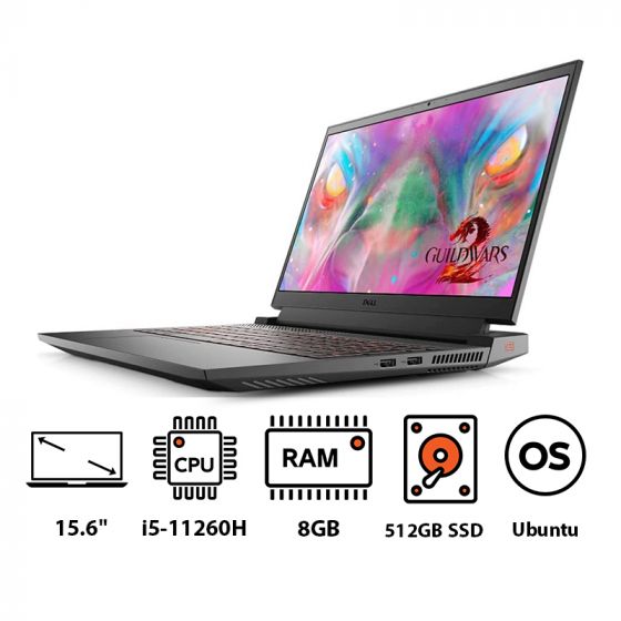 لاب توب العاب ديل G15-5511، انتل كور i5-11260H، سعة 512 جيجا SSD، رام 8 جيجا، كارت شاشة انفيديا جي فورس RTX 3050 سعة 4 جيجا GDDR6 جرافيكس، اوبنتو - رمادي