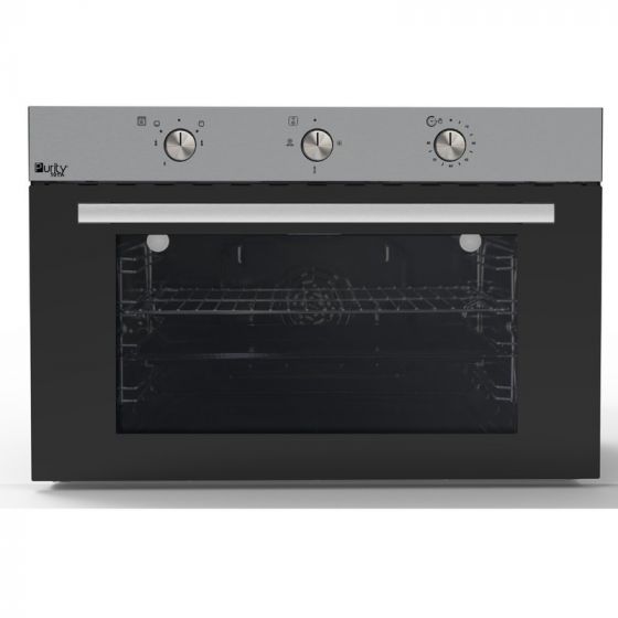 Purity Built-in Gas Oven, with Grill, 90 Cm, 105 Liters, Stainless Steel and Black - KPT918GG X