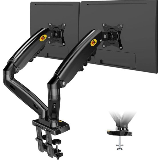 NB Dual Monitor Stand, 17-30 Inch, Black - F160
