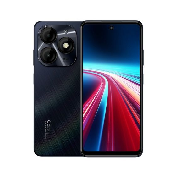 اي تيل P55، سعة 256 جيجا، 8 جيجا رام، شبكة 4G LTE، شريحتين اتصال، اسود -A666L