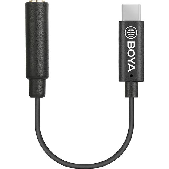 Boya By-K4 3.5Mm Trs (Female) To Type-C (Male) Audio Adapter Dongle Cable Compatible With Samsung Galaxy, Pixel, Moto, Htc, Ipad Pro Smartphones And Tablets - Usb C To 3.5Mm Audio Adapter
