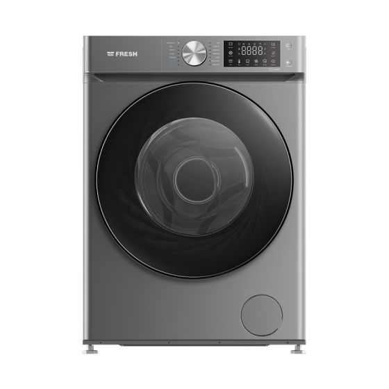 Fresh 9KG Front Load Inverter Washing Machine, Silver- W9DD1455PCDS