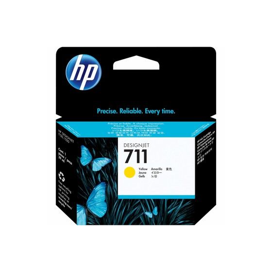 HP DesignJet 711 Ink Cartridge for HP DesignJet T100, T120, Yellow - CZ132A