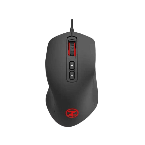 TechnoZone Optical Wired Gaming Mouse, 10000 DPI, RGB, Black - V68