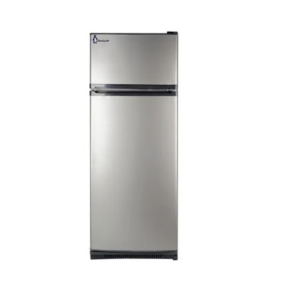 ثلاجة بنجوين سمارت بفريزر علوي، 303 لتر، فضي - FG330L-2D