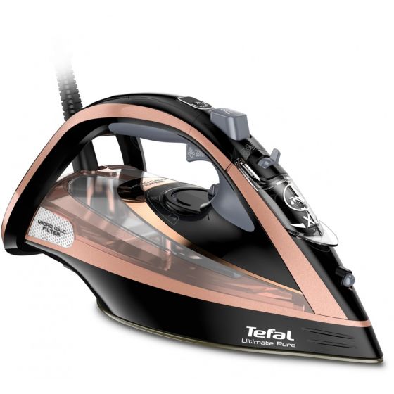 Tefal Ultimate Pure Steam Iron, 3200 Watt, Bronze/Black - FV9845E0