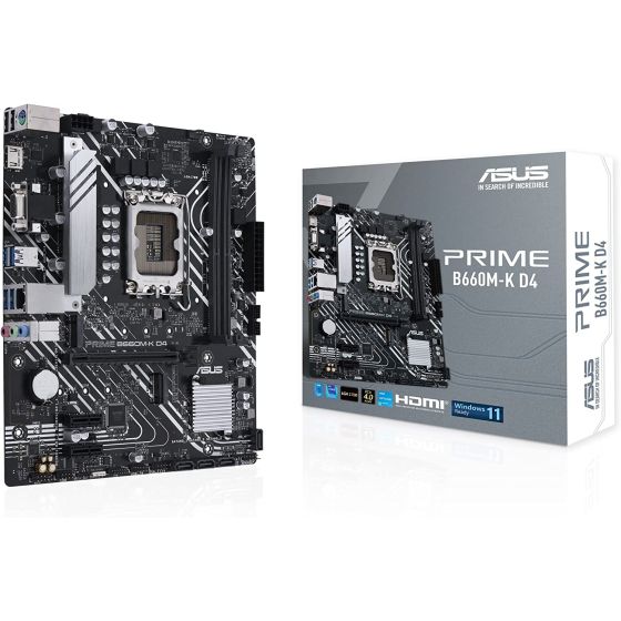 ماذر بورد اسوس برايم B660M-K D4 LGA 1700 ميكرو ATX - اسود